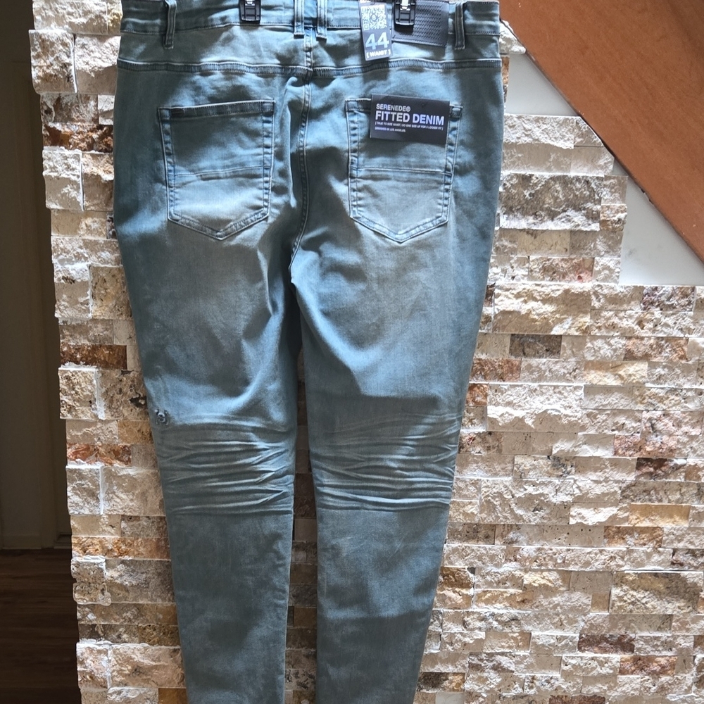Men's Relaxed Fit Jeans - Light Blue - Picture 2 of 3